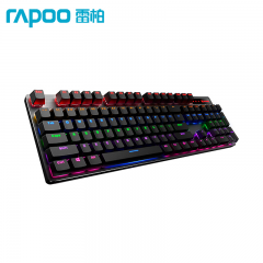 雷柏  V500 PRO 有线机械键盘 104键混光 游戏键盘 黑色 青轴 (5096)