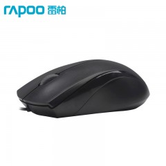 雷柏 N1600 有线鼠标 USB口 黑色 左右对称静音 （4897）