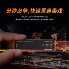 西部数据（WD）固态硬盘 黑盘SN770  1T NVME  M.2 PCI-E4.0（15236）