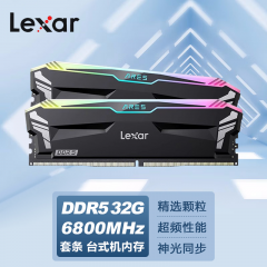 雷克沙台式机内存 DDR5 32G 6800 16G*2 战神之刃 黑色 C34 (18424)