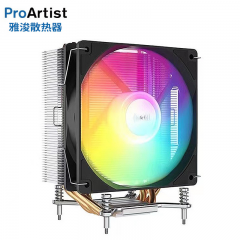 雅浚（ProArtist） E3 V2 炫彩四热管 CPU风扇/散热器 4针 (17014)