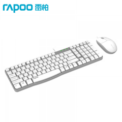 雷柏 X100S 白色 有线 键鼠套装/套件 (14480)