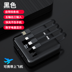 纽曼充电宝 移动电源  1万毫安  AL03黑色 自带线 可上飞机  双LED照明 (15175)