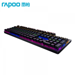 雷柏  V500 PRO 有线机械键盘 104键混光 游戏键盘 黑色 青轴 (5096)