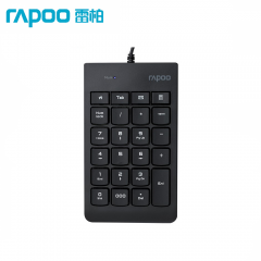 雷柏 K10 数字有线键盘 小键盘 黑色 外接迷你超薄USB 财务键盘 （13448）