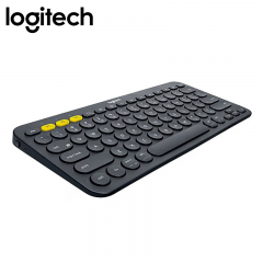 罗技 K380 蓝牙键盘 时尚静音 超薄 巧克力按键 灰黑色 (16107)