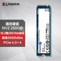 金士顿固态硬盘 NV2 250G M.2 2280 NVME PCIe 4.0 (16187)