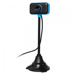 技拓 网络摄像头 608-B 480P 桌面竖式 USB+3.5MM 蓝黑（15214）