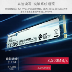 金士顿固态硬盘 NV2 500G M.2 2280 NVME PCIe 4.0（16244）