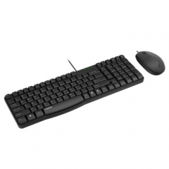 雷柏 X100S 有线 键鼠套装/套件 办公家用 黑色（16436）