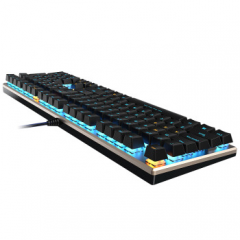达尔优 合金版108键 有线机械键盘 电竞游戏键盘 108键-黑银红轴--混光（16699）