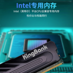 【金百达】台式机内存 DDR4 8G 2666 黑爵系列 intel专用马甲条 (16962)