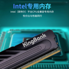 【金百达】台式机内存  DDR4 16GB 3200 黑爵系列 Intel专用马甲条（16964）