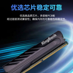 【金百达】台式机内存  DDR4 16GB 3200 黑爵系列 Intel专用马甲条（16964）