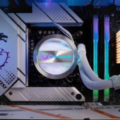 瓦尔基里(VALKYRIE）GL240W  VK 一体式CPU水冷散热器  多平台扣具 支持LGA1700 ARGB光效 铝质冷头 (17086)