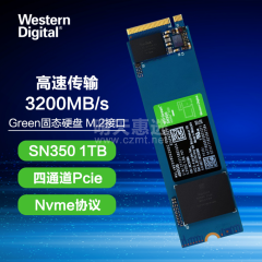 西部数据（WD）固态硬盘 SN350 1T M.2 NVME 2280 (15317)