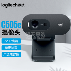罗技 C505e 电脑摄像头 720P高清 单麦拾音 (15381)