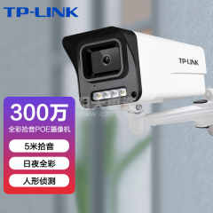 TP-LINK 300万全彩POE枪机 IPC534EP-W 4mm 带拾音功能 (16721)