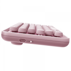 雷柏  ralemo Pre 5 三模键盘/无线+蓝牙+有线/可充电键盘 粉色 红轴 (17995)