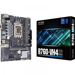 昂达主板 B760-VH4-B  13代/LGA1700/DDR4/支持M.2/8相供电/HDMI+VGA (18383)