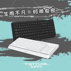 双飞燕 FK15 有线单键盘/薄膜/高雅黑/紧凑型 (17871)