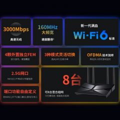 TP-LINK无线路由器 TL-XDR3040易展版/AX3000M/2.5G口/双wan口/WiFi6