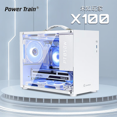 X-GAMER X100 Type-C版 未知玩家 迷你小机箱 1.0超厚板材 上置电源  便携箱 白色 (18590)