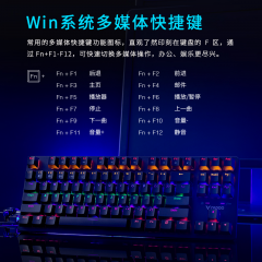 雷柏  V500PRO 87键 多模版 无线机械单键盘 蓝牙+有线+无线  茶轴 (19323)