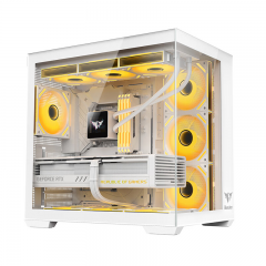 航嘉机箱 MVP Apollo Pro 阿波罗大师版 白色 海景房机箱  支持ATX主板 360水冷 Type-C (19532)