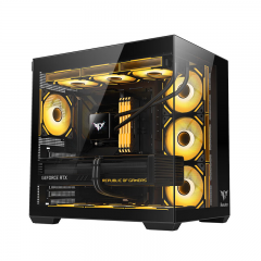航嘉机箱 MVP Apollo Pro 阿波罗大师版 黑色 海景房机箱  支持ATX主板 360水冷 Type-C (19415)