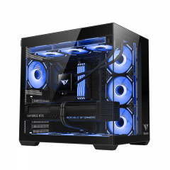 航嘉机箱 MVP Apollo Pro 阿波罗大师版 黑色 海景房机箱  支持ATX主板 360水冷 Type-C (19415)