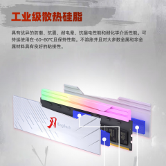 金百达台式机内存 DDR5 32G 6000 16GX2 白刃RGB灯条 套条 (19389)