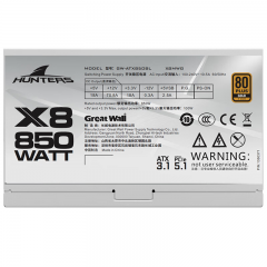 长城电源 额定850W X8 白色 金牌全模 ATX3.1 原生PCIe5.0接口 (19481)