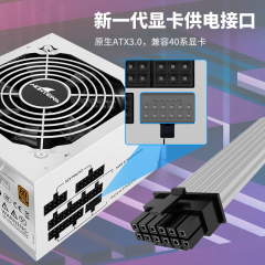长城电源 额定750W X7 白色 金牌全模 ATX3.1 原生PCIe5.0接口 (19479)