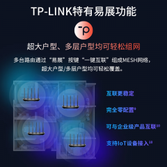 【TP】 无线WIFI7 路由器 TL-7DR5160易展版 5100M /BE5100双频黑色/5天线 4个 2.5G