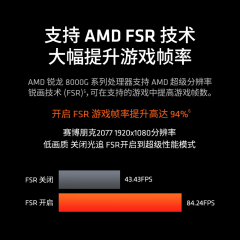 AMD处理器 锐龙5 8600G 盒装 AM5 6核12线程 5.0GHz 集成显卡 (18650)