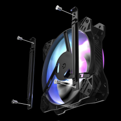 钛钽 R400 黑色 CPU风冷散热器 4热管 245W解热功耗 ARGB  (20372)
