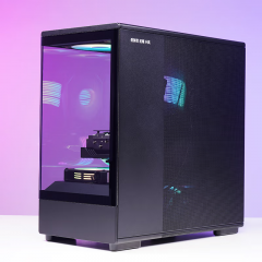 爱国者 星璨 小岚 黑 台式机机箱 海景房 支持240水冷 MATX机箱  (19860)