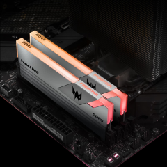 宏碁掠夺者（PREDATOR）32G(16G×2)套装 DDR5 6800频率 台式机内存条 Vesta II 炫光星舰RGB灯条(C32) 星光银 AI电脑配件