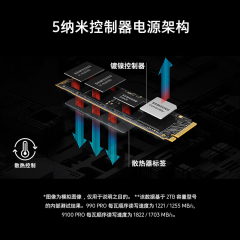 三星固态硬盘 9100PRO 1T M.2 NVMe协议 PCIe5.0 (21082)