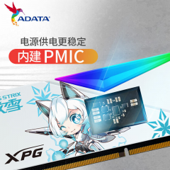 威刚台式机内存 龙耀 D500G 64G (32GX2) 套装 DDR5 6000 海力士A颗粒-华硕吹雪联名RGB灯条 C30 白色 (19995)