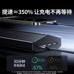 绿联 T620 6位5孔 桌面 插线板 梯形设计 带USB专用充电口 1.5米 (21102)