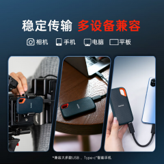 闪迪移动硬盘 E61 1T  移动固态 PSSD Type-c (21219)