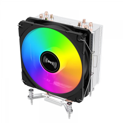 航嘉 冷静王冰封400 V2炫彩 4热管 CPU风扇 散热器 (21631)