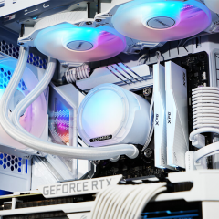 钛钽一体式水冷 SJ-A080 360 白色 散热器 ARGB光效 支持双平台 intel/AMD (21506)